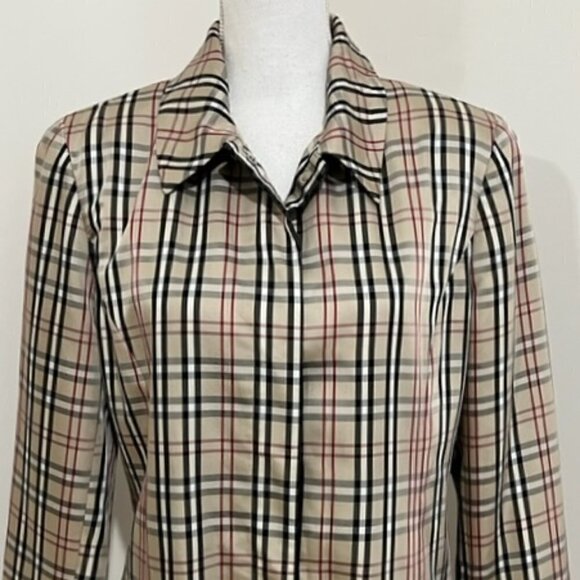 Juliana Collezione Check Plaid Snap Front Coat - Picture 2 of 6